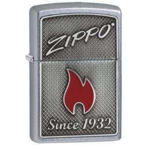 Zippo and Flame Street Chrome Finish Windproof Lighter