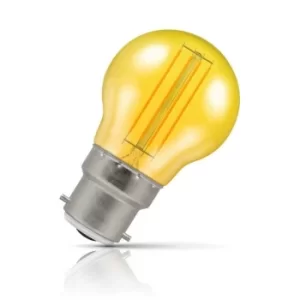 Crompton Golfball LED Light Bulb B22 4.5W (25W Eqv) Yellow IP65 Harlequin