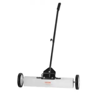 VEVOR 50Lbs Rolling Magnetic Sweeper with Wheels, Push-Type Magnetic Pick Up Sweeper, 24-inch Large Magnet Pickup Lawn Sweeper with Telescoping Handle