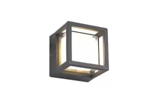 Square Downlight, 1 x 6W LED, 3000K, 360lm, IP54, Anthracite