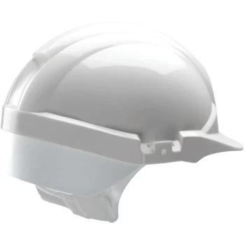 Reflex White Mid-peak Helmet with Silver Rear Reflective Flash S12WSA - Centurion