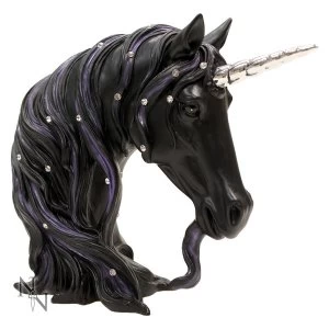 Jewelled Midnight Unicorn Bust