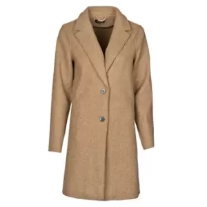 Only ONLCARRIE BONDED womens Coat in Brown - Sizes S,M,XS