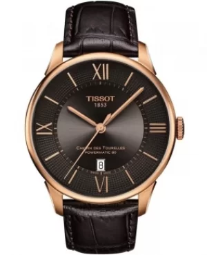 Tissot Chemin Des Tourelles Bronze Dial Brown Leather Strap Mens Watch T099.407.36.448.00 T099.407.36.448.00