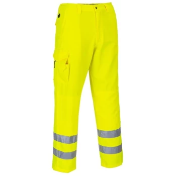 E046YETM - sz M Hi-Vis Combat Trousers - Yellow - Portwest