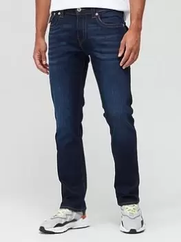 TRUE RELIGION Ricky Straight Fit Comfort Stretch Jeans - Indigo , Dark Indigo, Size 28, Men