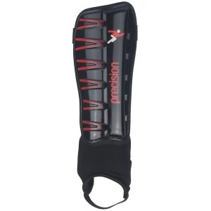 Precision Pro Shin & Ankle Pads Black/Red - Medium