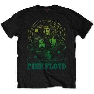 Pink Floyd - Green Swirl Mens Small T-Shirt - Black