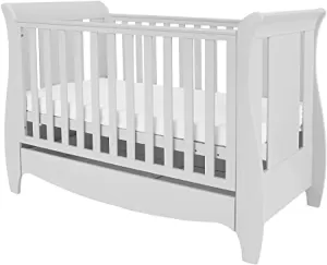 Roma Space Saver Sleigh Cot Bed with Under Bed Drawer