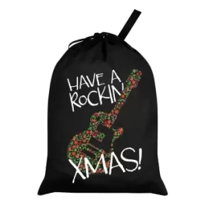 Grindstore Have a Rockin Xmas! Santa Sack (One Size) (Black/White)