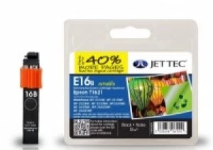 Epson T1621 Black Remanufactured Ink Cartridge by JetTec E16B