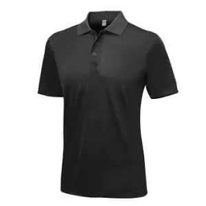 AWDis Just Cool Mens Smooth Short Sleeve Polo Shirt (S) (Jet Black)