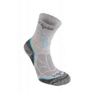 Bridgedale Womens CoolFusion Run Qwik Socks GreyTurquoise Small