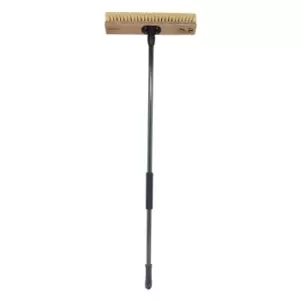 Charles Bentley Charnwood 18 Dual Fill Driveway Broom fitted with Metal Handle - Green