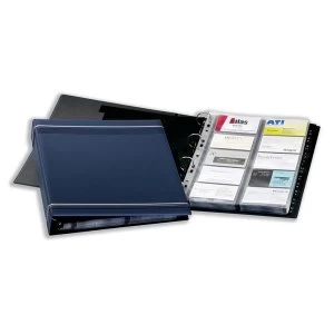 Durable VISIFIX A4 Business Card Album Dark Blue for 400 Business Cards