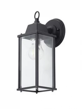 Bexley Bevelled Glass Wall Lantern - Black