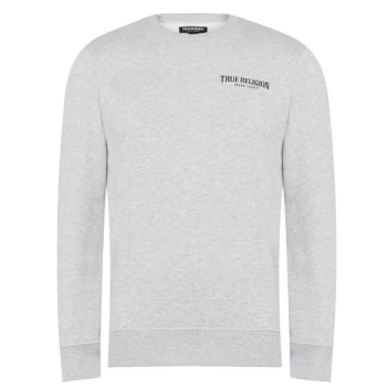 True Religion Pullover Arch Logo Sweatshirt - Grey