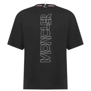 Moncler Maglia Chest Logo T Shirt - Black