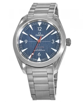 Omega Seamaster Railmaster Co-Axial Master Chronometer 40mm Blue Dial Steel Mens Watch 220.10.40.20.03.001 220.10.40.20.03.001