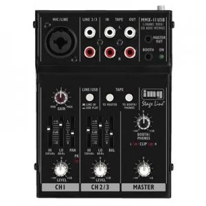 IMG STAGELINE MMX-11USB Mixing console No. of channels:2 USB port