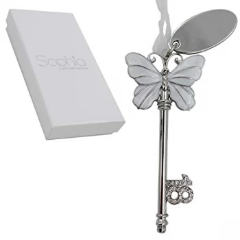Sophia Key - White Butterfly Design & Engraving Plate - 18
