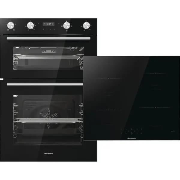 Hisense BI6095HIXUK Built In Electric Double Oven & Induction Hob Pack