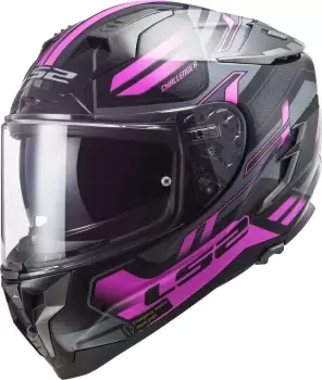 LS2 FF327 Challenger Spin Helmet, black-pink Size M black-pink, Size M
