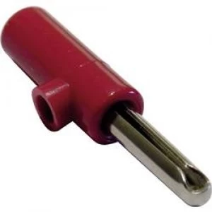Jack plug Plug straight Pin diameter 4mm Red Schnepp