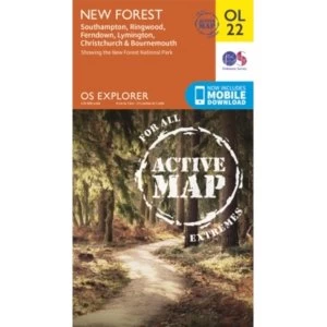 New Forest, Southampton, Ringwood, Ferndown, Lymington, Christchurch and Bournemouth by Ordnance Survey (Sheet map, folded,...