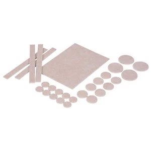 Vitrex Self Adhesive Felt Flooring Pads Natural - Pack of 27