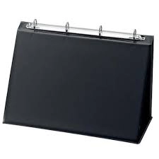 Easel Presenter A4 Collapsible Flip-over Folder 4-Ring 20mm Landscape Black