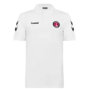 Hummel Charlton Athletic Polo Shirt Mens - White