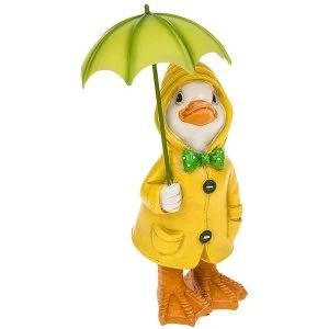 Puddle Duck With Brolly Tall Ornament