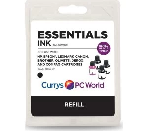 Essentials Universal Black Ink Refill Kit Black