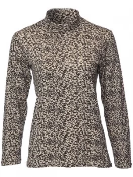Swing Out Sister Pardus Print Roll Neck Cream
