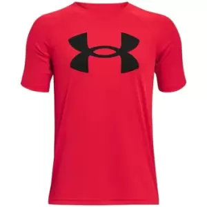 Under Armour Tech Big Logo Short Sleeve T Shirt Junior Boys - Red