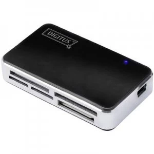 Digitus External memory card reader USB 2.0 Black, Silver