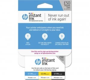 HP Instant Ink 50 GBP Prepaid Card
