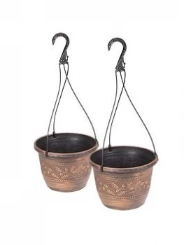 Pair Of Acorn Hanging Baskets 10Inch