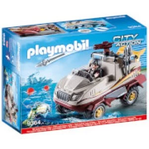 Playmobil City Action Amphibious Truck with Underwater Motor and Functioning Cannon (9364)