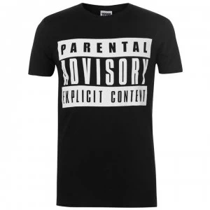 Character Parental Advisory T Shirt Mens - Logo