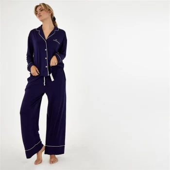 Jack Wills Jersey Pyjama Set and Scrunchie - Navy
