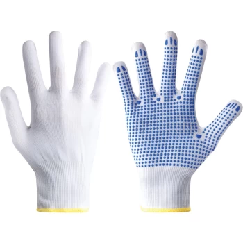 630 Tegera Palm-side Coated White/Blue Gloves - Size 7