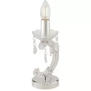 25-fan Europe - Lampe de table Houston Acrylique Transparent 1 ampoule cm