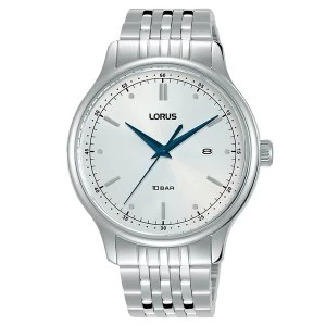 Lorus RH905NX9 Mens Dress White Dial Stainless Steel Bracelet Watch