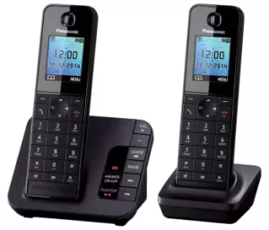 Panasonic KX-TGH222 Cordless Phone, Twin Handset with Answer Machine