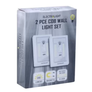 2 Piece Cob Wall Light Set (200 Lumens)