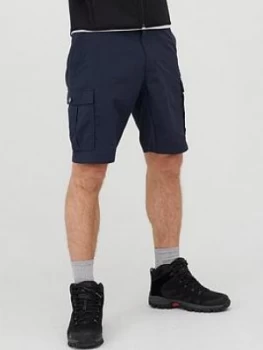 Jack Wolfskin Canyon Cargo Shorts, Navy, Size 34, Men