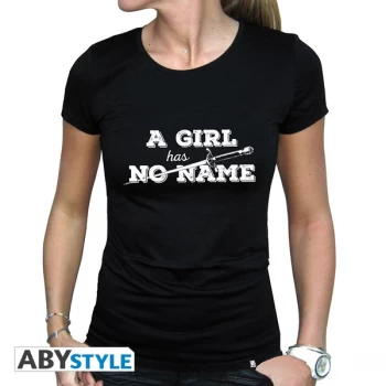Game Of Thrones - A Girl Has No Name Womens Small T-Shirt - Black