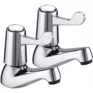 Value Lever Basin Taps 76mm Levers - Chrome Plated - Bristan